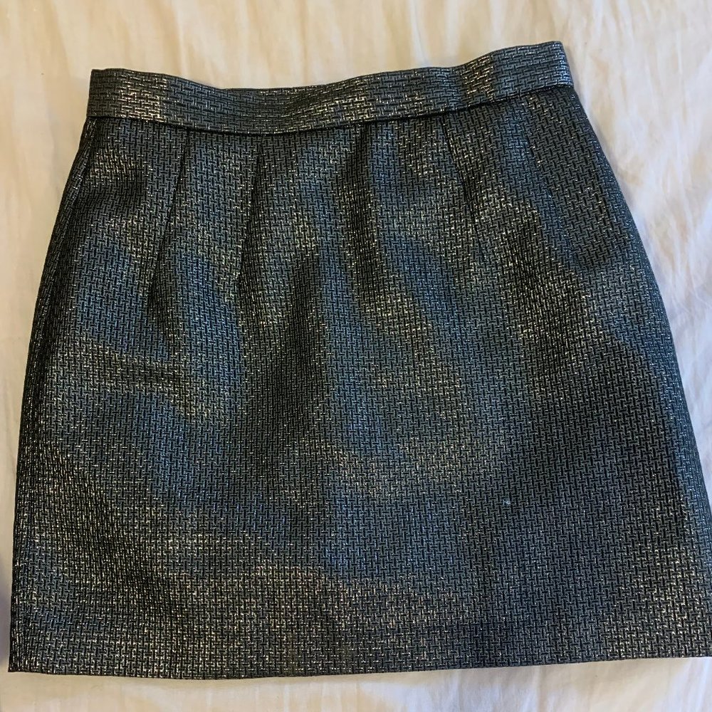 BB Dakota black and silver mini skirt